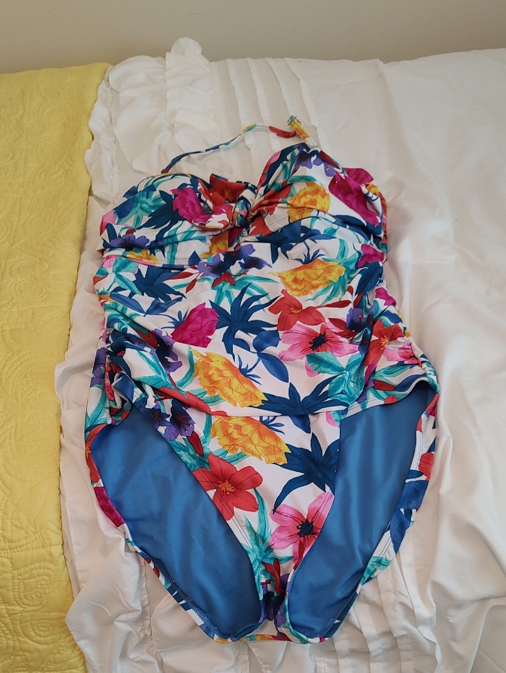 Floral One-Piece Swimsuit in Bright Multicolor